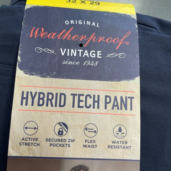 NEW Weatherproof Vintage Men's 32x29 Hybrid Tech Pants Blue - Picture 6 of 9